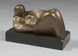 Femme allongée by Ferdinand Parpan, Épreuve en bronze patiné, sold Apr 2019