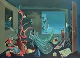 Portrait du peintre, Paris by Lucien Coutaud, 1942, Gouache sur papier marouflée sur toile signée et datée, sold Apr 2019