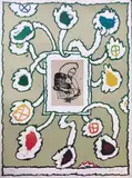 Composition by Pierre Alechinsky, Lithographie en couleur signée et numérotée, sold Apr 2019