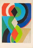 Composition abstraite by Sonia Delaunay, Lithographie en couleur signée et numérotée, sold Apr 2019