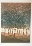 La forêt by Jean-Michel Folon, Aquatinte en couleur signée et numérotée, sold Apr 2019