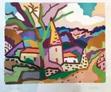 Paysage by Charles Lapicque, Lithographie en couleur signée et annotée «E, sold Apr 2019