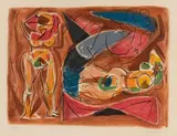 Trois nus by André Masson, Lithographie en couleur, sold Apr 2019
