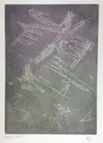 Composition by Roberto Matta, Aquatinte en couleur, sold Apr 2019