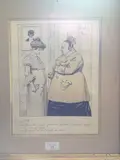 L'annonce de la grossesse, circa 1930 by Henry Gerbault, Encre et aquarelle, sold Apr 2019