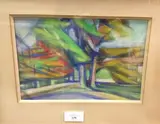 Arbres d'automne by Lucien Lautrec, 1946, Aquarelle signée et datée «46» en bas à droite, sold Apr 2019