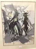 Composition by Janine Marca, Gouache, sold Apr 2019