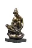 Femme nue assise by Sándor Szandai, 1952, Bronze à patine médaille, sold Apr 2019