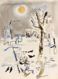 La plaine en hiver by André Marchand, Aquarelle, sold Apr 2019