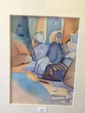 Pêcheur assis au bord du quai» by George Bescond, 1938, Aquarelle signée en bas à droite, sold Apr 2019