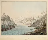 The Source of the River Arveyron by Albanis Beaumont, 1787, Aquarelle sur trait gravé, sold Mar 2019