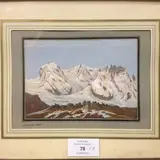 Mont Rose et Gornegrat en Suisse by Gabriel Loppé, Lithographie signée en bas à gauche, sold Mar 2019