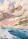 Lac en Vanoise by Édouard Brun, Aquarelle, sold Mar 2019