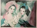 Deux jeunes femmes by Marie Laurencin, Lithographie en couleur signée et numérotée, sold Feb 2024