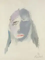Portrait by Jean Roulland, Gouache, sold Dec 2023