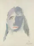 Portrait by Jean Roulland, Gouache, sold Dec 2023