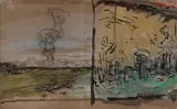 Recto : La route de Balbins, près de la Côte-Saint-André by Johan Jongkind, Aquarelle, sold Jun 2024