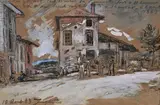Maison Gachet, à La Côte-Saint-André : recto-verso by Johan Jongkind, Aquarelle, sold Jun 2024