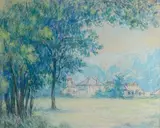 Dans la vallée de Chevreuse by Émile Schuffenecker, Pastel, sold Jun 2024