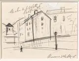 Moulin de la Galette, Montmartre by Maurice Utrillo, Crayon noir, sold Jun 2024