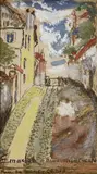 Rue du Mont-Cenis by Élisée Maclet, Plume, encre noire, aquarelle et rehauts de gouache, sold Jun 2024