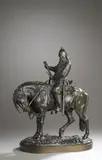 Le Voïvode (portrait du boyard Morozov) by Evgueni Alexandrovich Lanceray, Bronze à patine brune, sold Jun 2024
