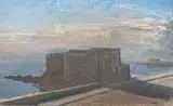 Vue du Castel dell'Oro à Naples by Louis Janmot, Pastel, sold Jun 2024