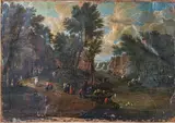 Bord de rivière animé by Mathijs Schovaerts, Toile, sold Jun 2024