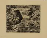 La Promenade c.1872-74 by Félix Buhot, Eau-forte, aquatinte et pointe sèche sur vergé, sold Feb 2023