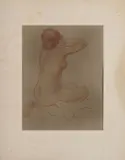 Deux études de nu féminin by Georges Gobo, Sanguine sur papier, sold Feb 2023