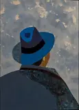 Faust ou l'homme au chapeau by Eduardo Arroyo, 1974, Aquarelle et gouache sur papier, sold Jun 2019