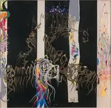Composition abstraite by Raymond Moretti, Gouache sur papier, sold Jun 2019