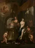 Trois déesses sacrifiant à l'amour by Mattheus Terwesten, Toile, sold Jun 2019