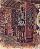 Musée de Cluny by Louis Hayet, Aquarelle et gouache sur papier, sold May 2019