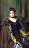 Élegante à la robe au papillon by Herman Richir, Pastel, sold Apr 2022