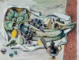 Still life by Jean Dallaire, Gouache sur papier, sold Mar 2022