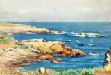 Sans titre - Bord de mer by Joseph-Charles Franchère, Aquarelle, sold Dec 2021
