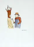 Malaise by Marcel Dzama, Aquarelle, sold Dec 2021