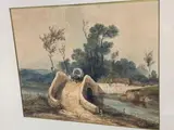 La traversé du pont by Jean-Marie Oscar Gué, Aquarelle signée en bas à droite, sold Jul 2020