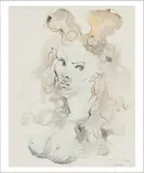 Portrait by Léonor Fini, Aquarelle et encre de Chine sur papier, sold Dec 2017