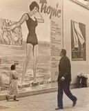 Sans titre. affiche et passants Circa 1959 by Anker-Spang Larsen, Tirage photographique, contrecollé sur carton, sold Oct 2024