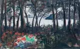 Les pins en Bretagne by Pierre Laprade, Aquarelle gouachée sur papier, sold Jul 2014