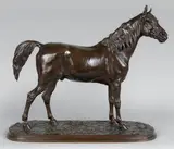 Ibrahim by Pierre-Jules Mêne, Epreuve en bronze à patine brun clair nuancé, sold Jul 2014