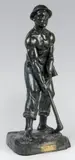 Le mineur by Henri Louis Levasseur, Epreuve en bronze à patine brun foncé nuancé, sold Jul 2014