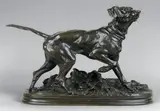 Setter à l'arrêt by Pierre-Jules Mêne, Epreuve en bronze à patine rouge nuancé, sold Jul 2014