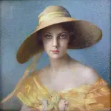 Portrait de femme by Gustave Brisgand, Pastel signé en bas à gauche, sold May 2014