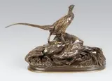 Deux faisans au nid by Auguste-Nicolas Cain, Epreuve en bronze à patine brun nuancé, sold May 2014