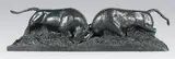 Taureaux combattant by Georges Lucien Guyot, Epreuve en bronze à patine noire, sold May 2014
