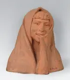 Buste de femme mauresque by Rachel Hautot, Epreuve en terre cuite signée et éditée par Susse, sold Apr 2014