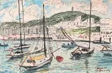 Port d'Alger by Maurice Bouviolle, Aquarelle signée et située en bas à droite, sold Apr 2014